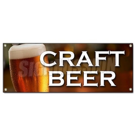 Signmission CRAFT BEER BANNER SIGN microbrewery microbrew brewery drinker mug glass B-Craft Beer